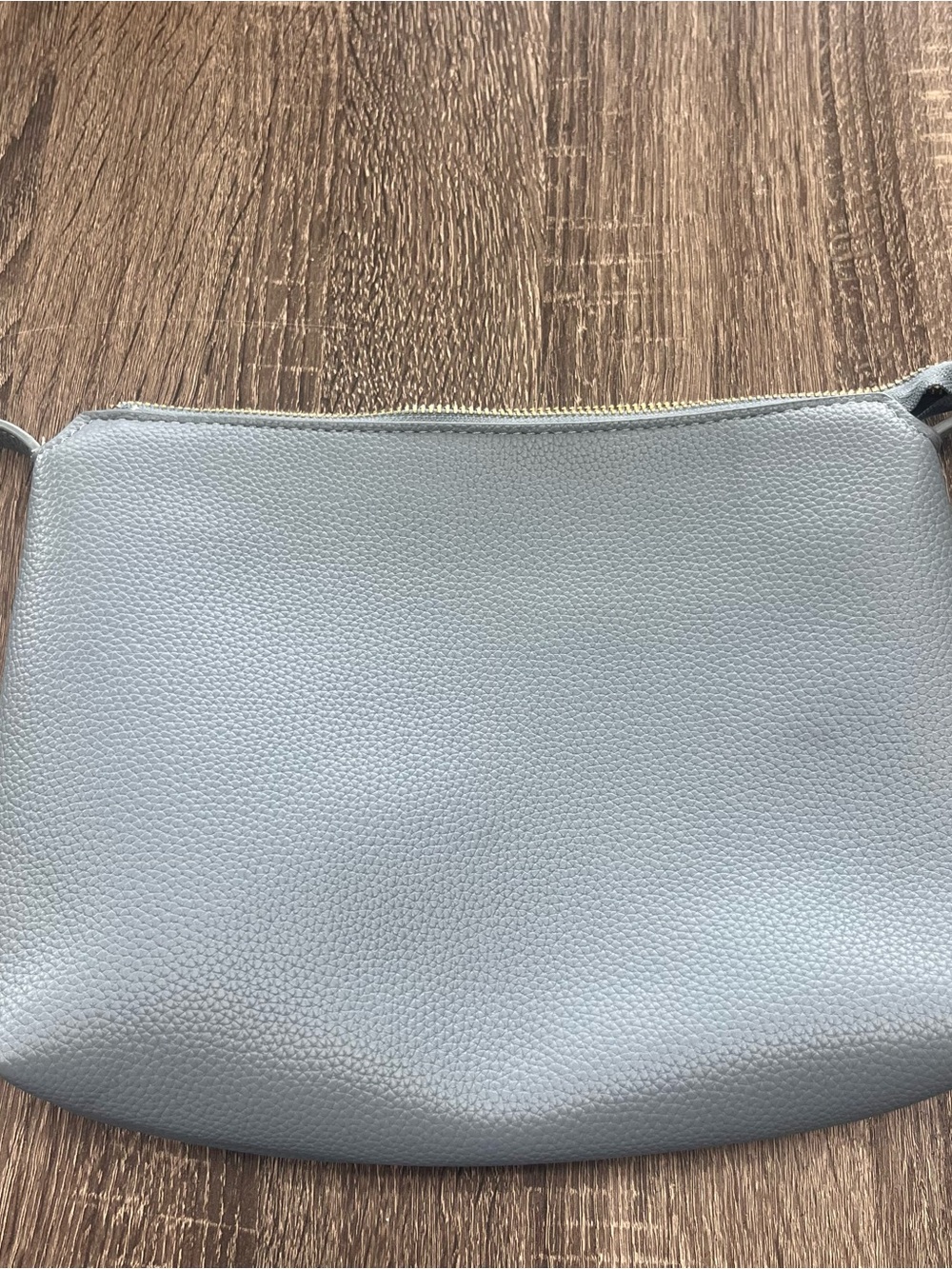 Antik Kraft Pale Blue Pebbled Leather Cosmetic Pouch